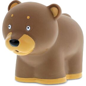 DolliBu Brown Bear Bath Buddy Squirter - Floating Brown Bear Rubber Bath Toy, Fun Water Squirting Bathtime Play For Toddlers Cute & Soft Wild Life Animal Toy For Bathtub, Beach & Pool for Girls & Boys