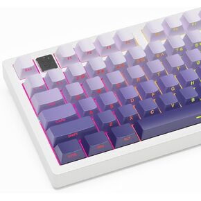 x LEOBOG Hi75 136 Keys Side Printed PBT Keycaps for LED Backlit Mechanical Keyboards,Gradient Color,Double-Shot Injection Light Transmitting PBT Keycap Set (Gradient Blue)