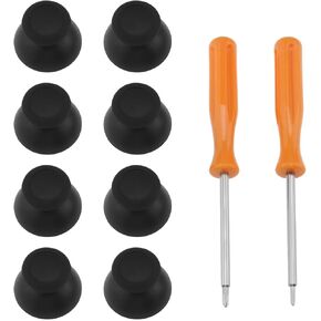 Create idea 8pcs Game Joystick Thumb Stick Cap Mushroom Head Joystick Cap Black Game Console Joystick Cap Compatible with Nintendo Switch Pro Controller Joystick