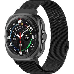 Galaxy Watch Ultra Bands,Magnetic Metal Wistband Stainless Steel Mesh Milanesse Loop Magnet Clasp Replacement Strap Compatible for Samsung Galaxy Watch Ultra Band 47mm Men Women