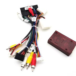 Fits for for Hyundai Elantra Santa Fe IX45 KIA Sorento K3 Sportage Cerato with SPDIF AMP 16pin Car Radio Stereo Power Retrofit Wiring Harness Cable Adapter w/Can Bus Decoder