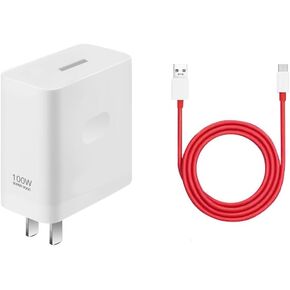 Official Original100W Super vooc Charger for OnePlus Ace 12 Nord 2 5G/11Pro/9RT/9/9R/8T+ 5G/8T,11V 9A Warp OnePlus Fast Wall Charger Adapter (2M/6.5ft)