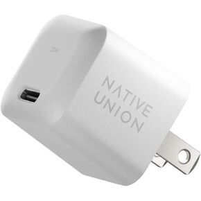Native Union Fast GaN Charger PD 30W – Ultra-Compact Power Delivery Enabled USB-C Charger – Made of Recycled Materials – for MacBook Air, iPads, iPhones, Pixel, Galaxy & Other Type-C Devices (Black)