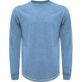 TICOMELA FR Shirts for Men 4oz Lightweight Flame Resistant Crewneck T-Shirts 100% Cotton Fire Retardant Henley Shirts