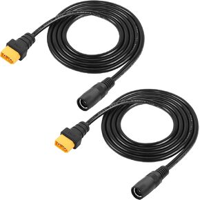 GINTOOYUN 2 قطعة DC8020 إلى XT60 كابل الطاقة 14AWG DC8mmx2.0mm أنثى إلى XT60 سلك طاقة ذكر للوحات الشمسية، محطة شحن محمولة، إلخ (59 بوصة)