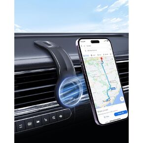 2024 Newest ZKJAYOE MagSafe Car Mount Bendable, Detachable Aluminum Arm Magnetic Phone Holder [20 Strong Magnets], Phone Holder for Car Dash, Fits iPhone 15 14 13 Pro Max Mini Mag Safe Accessories