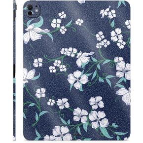 Glossy Glitter Skin Compatible with Apple iPad Pro 13 (M4) 2024 - White Freesia - Premium 3M Vinyl Protective Decal Cover - Easy to Apply | Crafted in The USA by MightySkins