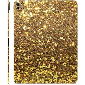 Carbon Fiber Skin Compatible with Apple iPad Pro 13 (M4) 2024 - Gold Dazzle - Premium 3M Vinyl Protective Wrap Decal Cover - Easy to Apply | Crafted in The USA by MightySkins