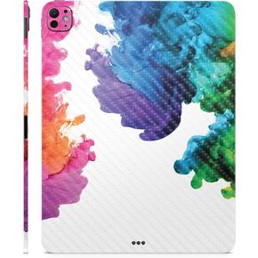 Carbon Fiber Skin Compatible with Apple iPad Pro 13 (M4) 2024 - Aqua Paint - Premium 3M Vinyl Protective Wrap Decal Cover - Easy to Apply | Crafted in The USA by MightySkins