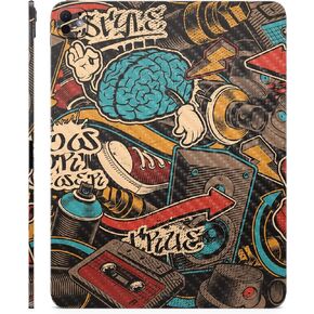 Carbon Fiber Skin Compatible with Apple iPad Pro 11 (M4) 2024 - Orange Hip Hop - Premium 3M Vinyl Protective Decal Cover - Easy to Apply | Crafted in The USA by MightySkins