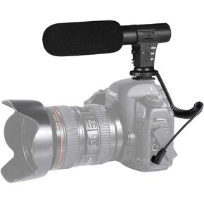 Camera Microphone Video Microphone for Canon, Sony, Nikon, DSLR Camera | Photography Interview Microphone with 3.5mm Interface (Except for Canon T5i,T6)