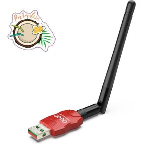 Class 1 Long Range Bluetooth Adapter for PC, QGOO USB Bluetooth Adapter for PC 5.3+EDR, Bluetooth Dongle Bluetooth Receiver Support Windows10/8.1/8/7（red-129）