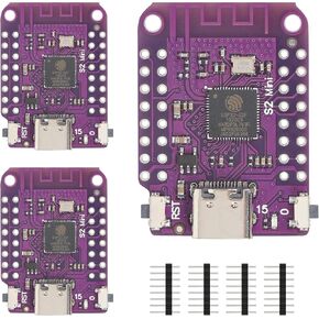 3pcs ESP32 S2 Mini V1.0.0 WiFi Board Based ESP32-S2FN4R2 ESP32-S2 4MB Flash 2MB PSRAM Type-C USB Connect Mini Module for MicroPython