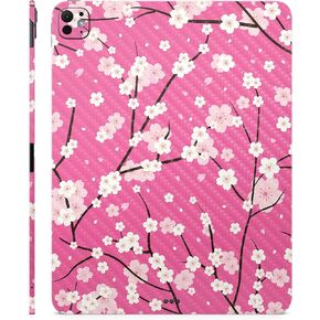 Carbon Fiber Skin Compatible with Apple iPad Pro 13 (M4) 2024 - Sakura Pink - Premium 3M Vinyl Protective Wrap Decal Cover - Easy to Apply | Crafted in The USA by MightySkins