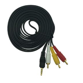 DONG 3.5mm to 3 RCA Audio Video Cable,3.5mm to 3RCA 1/8" Male Plug to RCA Stereo Audio Video Male AUX Cable (3Meter-9FT)