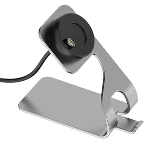 حامل قاعدة سطح مكتب معدني مضاد للانزلاق لـ Garmin Venu 3/Venu 3S/Vivoactiv 5 مع كابل قاعدة شحن، محطة حامل بديلة للساعة الذكية (رمادي) in Kuwait