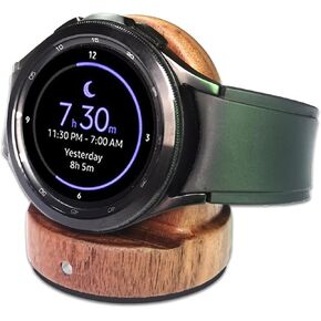 Magnetic Watch Charger Stand for Samsung Watch, Wood Galaxy Watch Charging Dock Fast Charging,Portable Wireless Charging Station for Samsung Galaxy Watch 6/5/4/3/2/Active 2/1/S3 Series (Bamboo)
