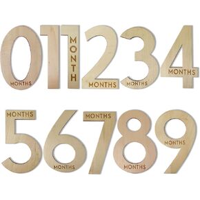 Wooden Baby Monthly Milestone Set - Country Baby Month Sign, Number Monthly Milestone Marker Set, Gift For New Born Baby/Mother To Be, Best Photography Prop For Month Milestone Decoration
