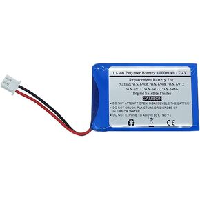 1000mAh 7.4V Replacement Battery for Satlink WS-6906, WS-6908, WS-6912, WS-6932, WS-6933, WS-6936 Digital Satellite Finder; E-1544, F03409 (USN-523450PC-2S) in Kuwait
