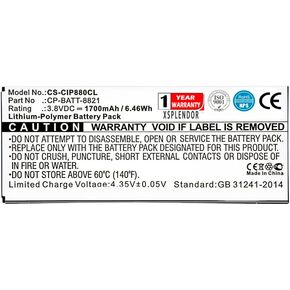 XSP 1700mAh Replacement Battery for Cisco 8800 Part NO Cisco 74-102376-01 CP-BATT-8821 GP-S10-374192-010H Parts Battery Batteries