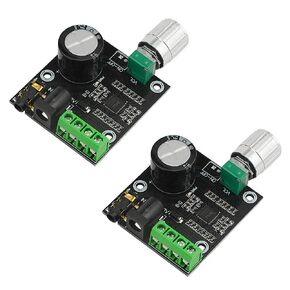 WMYCONGCONG 2 PCS PAM8610 Dual Channel DC 12V 2 x 15W Digital Audio Stereo High Power Amplifier Board, Random Color Cap