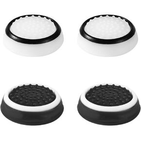 4pcs Thumb Grips, Full Protection Anti-slip Anti-scratch Anti-fingerprint Protective Cover Thumb Joystick Cap Compatible with PS5 PS4 Xbox Series X/S Xbox One Switch Pro Controller