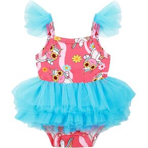 Baby Girls Romper Dress Tutu Skirt Sleeveless Tulle Dress Summer Outfit