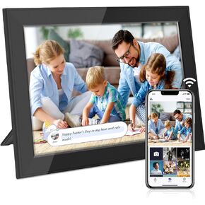 10.1 Inch WiFi Digital Picture Frame with 16GB Storage, Smart Electronic Clound Digital Photo Frame with 1280 * 800 HD Touch Screen, Instantly Share Photos and Video