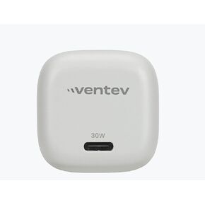 Ventev – Ultrafast 30W USB C Universal Mini Wall Charger for iPhone, Xs/XR/X, iPad, AirPods, Pixel, Galaxy, and More – 6X Faster Charging vs. 5W, Compact Design - White
