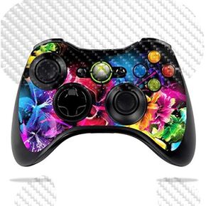MightySkins Carbon Fiber Skin for Microsoft Xbox 360 Controller - Bright Life | Protective, Durable Textured Carbon Fiber Finish | Easy to Apply, Remove, and Change Styles | Made in The USA