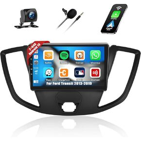 [2+64G] Android 13 Car Stereo for Ford Transit 2013-2019 with Apple Carplay&Android Auto,9 Inch Touch Screen Car Radio with Mirror Link Bluetooth FM/RDS WiFi GPS SWC+Backup Camera