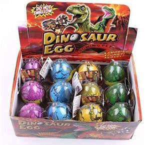 12 Pack Dinosaur Egg Cute Magic Growing Dinosaur Egg Add Water Child Gift Hatching Inflatable Toy(Color Cracks)