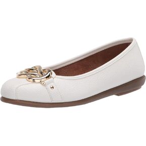 Aerosoles Women's Big Bet Flat Heel, White, 7