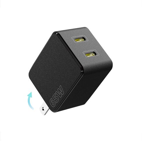 65W USB C Wall Charger, Fast Travel Charger, PD3.0 GaN III Charger with Foldable Plug, Compatible with iPhone 15 Pro/14 Pro Max/13/12, iPad Pro, MacBook Pro, Galaxy S23 Ultra/S22 and More in Saudi Arabia