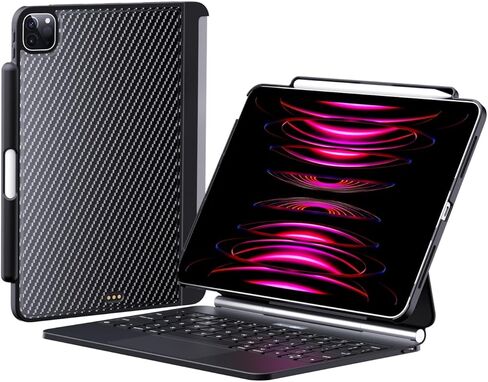 Carbon Fiber Case(Keyboard not Included) for Magic Keyboard iPad Pro 11 and iPad Air4/Air5 10.9 with Pencil Holder, Compatible Case for iPad 10.9 2022/2020, iPad Pro 11 2022/2021/2020/2018 in Kuwait