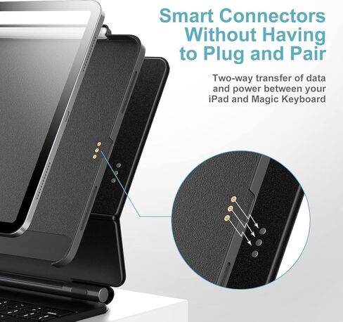 Carbon Fiber Case(Keyboard not Included) for Magic Keyboard iPad Pro 11 and iPad Air4/Air5 10.9 with Pencil Holder, Compatible Case for iPad 10.9 2022/2020, iPad Pro 11 2022/2021/2020/2018 in Kuwait