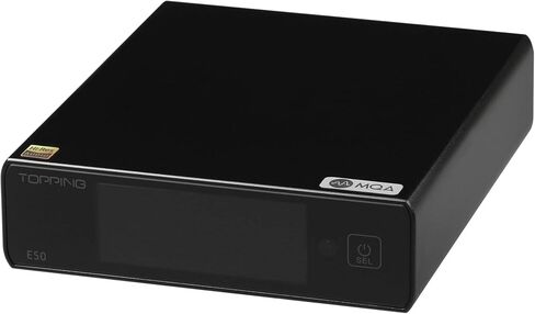 Topping E50 MQA Full DAC ES9068AS XU216 32Bit/768kHz DSD512 PCM768kHz Decoder RCA TRS Ultra Low Noise Preamp (Black) in Kuwait