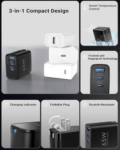 40W USB C Charger Block, 2-Pack Foldable Wall Charger in Saudi Arabia