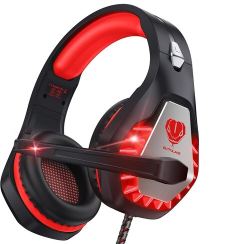 Pacrate GH-1 Gaming Headset for pc (red) in Saudi Arabia