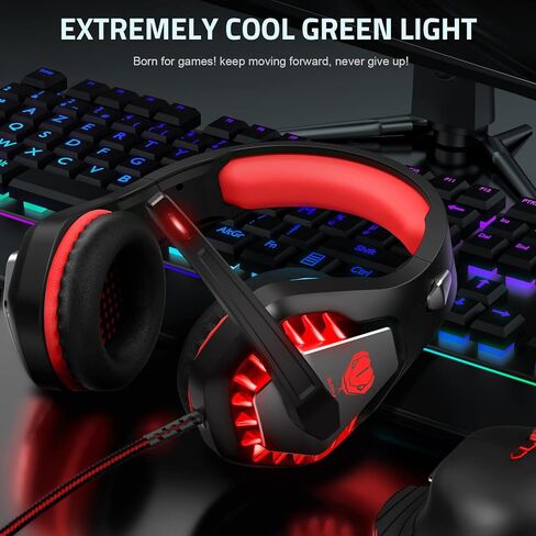 Pacrate GH-1 Gaming Headset for pc (red) in Saudi Arabia