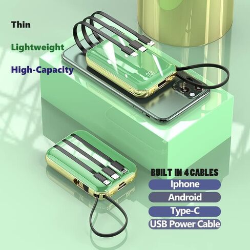 Portable Charger 20000 mAh Power Bank PD 20W Fast Charging Portable Charger LED Mirror Display Screen Slim Portable Phone Charger for iPhone 15/14/13 Pro iPad AirPods 432 Black in Saudi Arabia