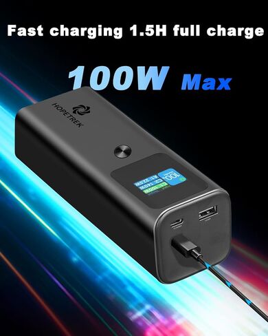 EnerGo 140 Power Bank 27600mAh|3-Port Portable Charger with 140W Output|140W USB-C Fast Charging|Smart Digital Display|Compatible with iPhone Series/iPad/Airpods/Macbook/Samsung/HP/Dell in Saudi Arabia