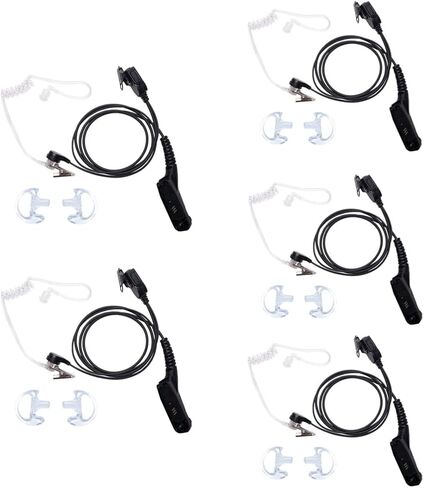 Walkie Talkie Headset with PTT Mic for Motorola Acoustic Tube Earpiece Compatible with XPR 6550 XPR 7550 7550e 6550 APX6000 APX4000 APX7000 XPR7580 XPR7580e XPR7350e Two Way Radio 5Pack in Saudi Arabia