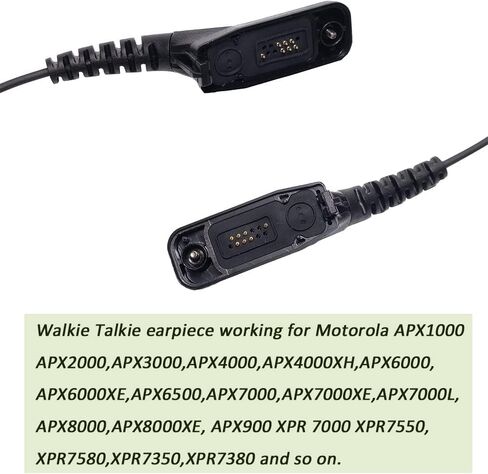 Walkie Talkie Headset with PTT Mic for Motorola Acoustic Tube Earpiece Compatible with XPR 6550 XPR 7550 7550e 6550 APX6000 APX4000 APX7000 XPR7580 XPR7580e XPR7350e Two Way Radio 5Pack in Saudi Arabia