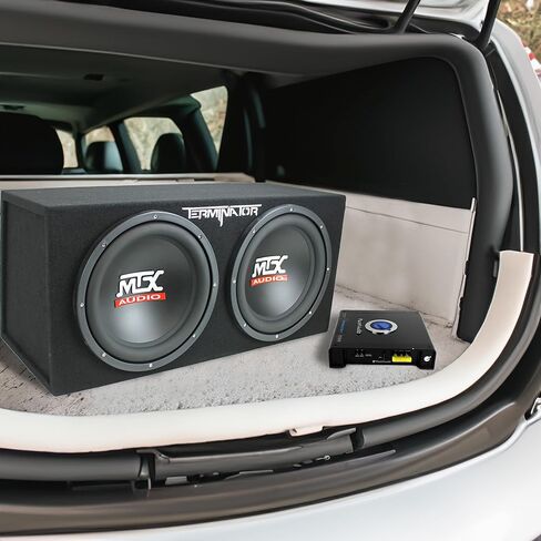 مكبرات صوت للسيارة MTX TNE212D مقاس 12 بوصة بقدرة 1200 وات + صندوق + مضخم صوت كوكبي بقدرة 1500 وات + مجموعة in Kuwait