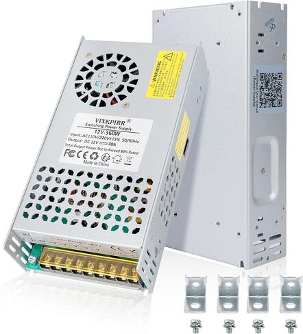 الإصدار الجديد DC 12V 30A 360W مزود الطاقة، 110V AC إلى 12V DC محول تحويل التيار الكهربائي محول محول SMPS AC إلى DC محول تبديل التيار الكهربائي بحد أقصى 30A 360W in Kuwait