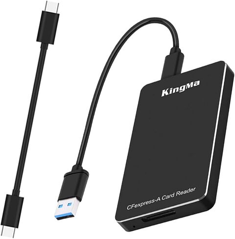 قارئ بطاقات USB CFexpress من النوع A، محول بطاقة مربع محمول بسرعة 10 جيجابت في الثانية متوافق مع Sony A1/ A7S3/ A7M4/ A7 IV اتصال بطاقة ذاكرة الكاميرا يدعم Android/Windows/Mac OS/Linux in Kuwait