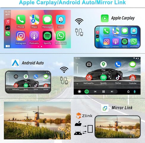 2G+32GAndroid 13 ستيريو سيارة لهوندا سيفيك 2012-2015 مع Apple Carplay Android Auto، راديو سيارة بشاشة لمس عالية الدقة 9 بوصة مع وصلة مرآة، واي فاي GPS، بلوتوث FM/RDS SWC+AHD كاميرا خلفية in Saudi Arabia
