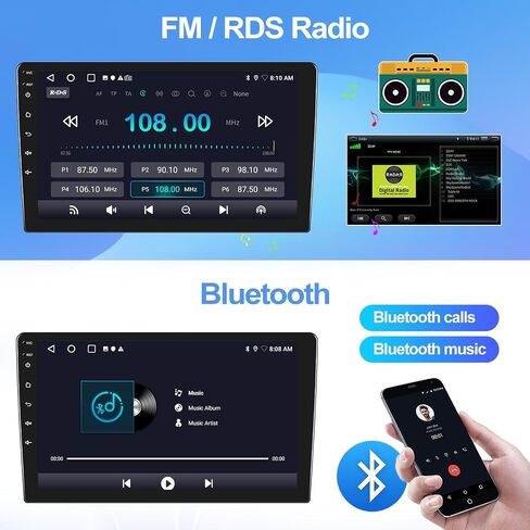 2G+32GAndroid 13 ستيريو سيارة لهوندا سيفيك 2012-2015 مع Apple Carplay Android Auto، راديو سيارة بشاشة لمس عالية الدقة 9 بوصة مع وصلة مرآة، واي فاي GPS، بلوتوث FM/RDS SWC+AHD كاميرا خلفية in Saudi Arabia