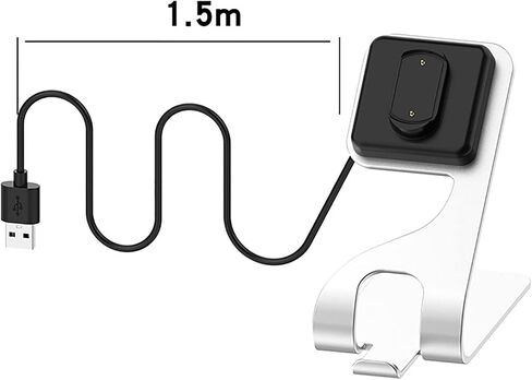 حامل شاحن بديل متوافق مع قاعدة شحن الساعة الذكية Amazfit GTR4/GTR4 Pro/GTS4/GTR3/ GTR3 Pro/GTS3/T-Rex 2(A2169)/T-Rex مع سلك كابل شاحن USB in Kuwait